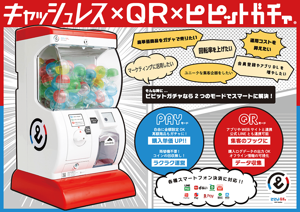 イベントや展示会、来店促進に！集客力抜群のQRで回せるガチャ