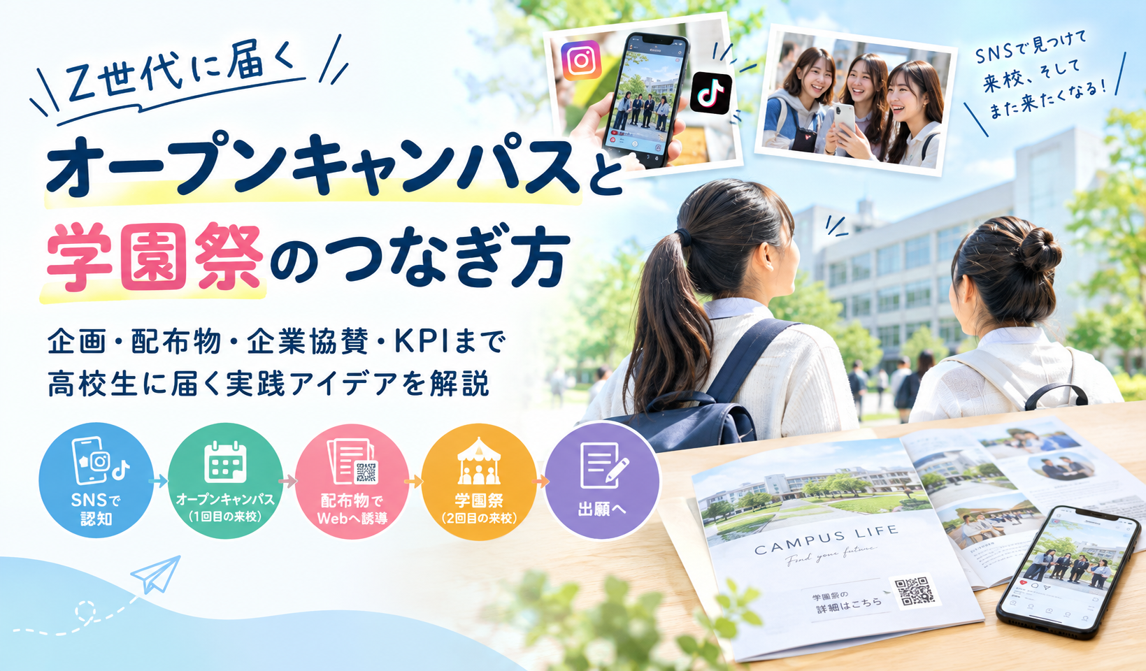 Z世代の心を掴むオープンキャンパスと学園祭の企画・告知・配布物アイデア